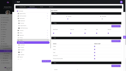 Klickbook branded online spa portal showing a secure account login with email, password, and social sign-in options